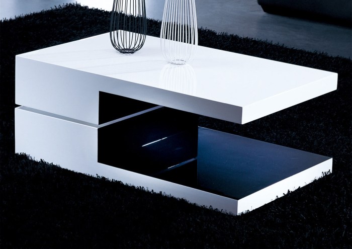 Coffee table white glass rooms tables modern