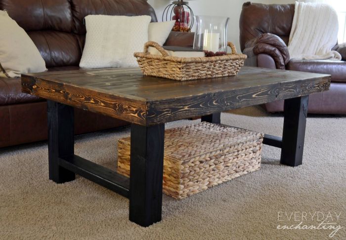 Coffee table diy ana white choose board plans